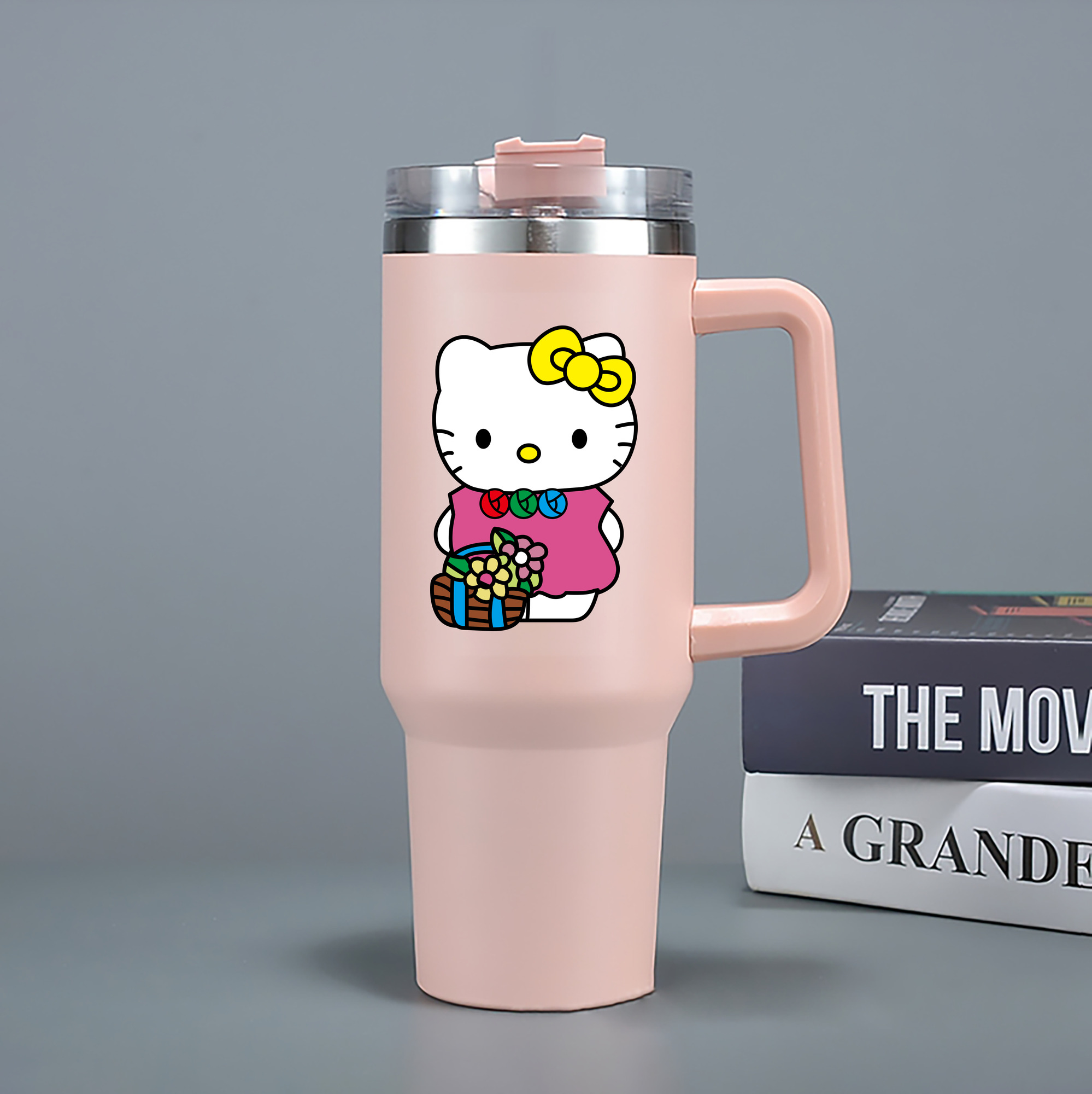 （画像用） Hello Kitty ハローキティ 1200mL車用タンブラー（カラープリント）